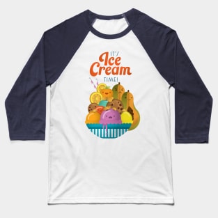 Ice Cream Craze Tees Baseball T-Shirt